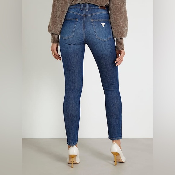 GUESS Gold Button Fly Skinny High Rise Jeans Size 28 - Picture 4 of 14